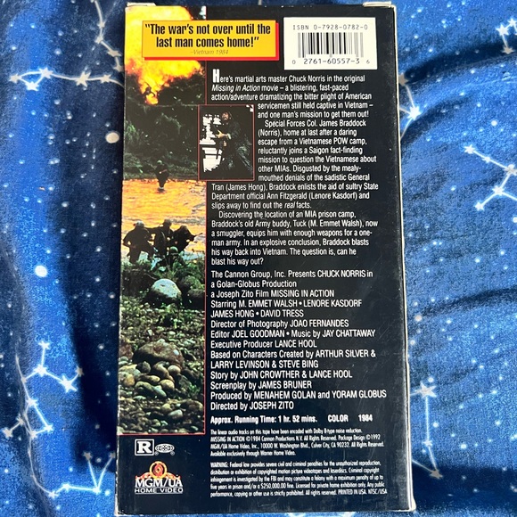 Chuck Norris Missing In Action VHS Tape - Picture 2 of 4